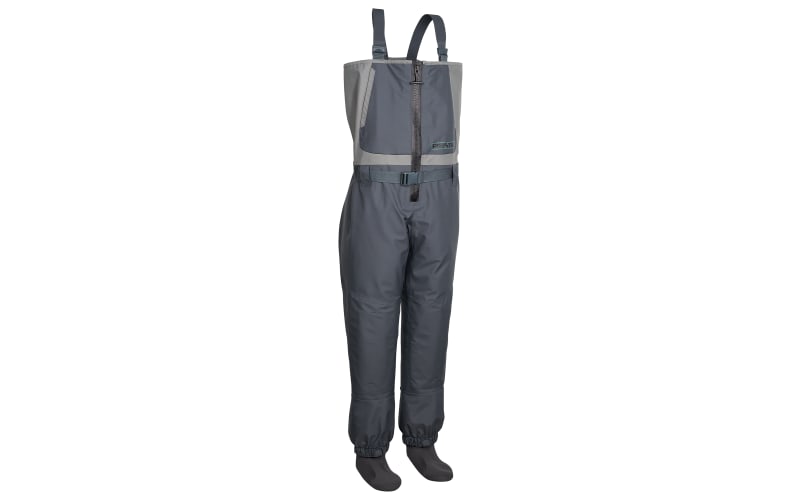 White River Fly Shop Prestige Front Zip Stocking-Foot Chest Waders for Men - Cool Grey - Large