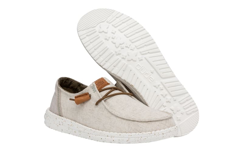 Hey Dude Wendy Chambray Shoe - Women's Shoes in White Nut