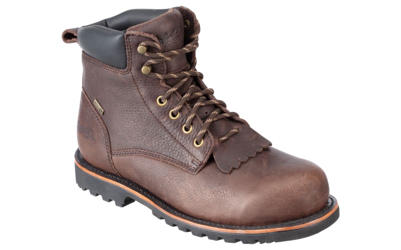Cabelas Brown Leather Work Boots 12 Wide Lace Up Kilties Hunting Hiking Outdoor Cabela main image 4