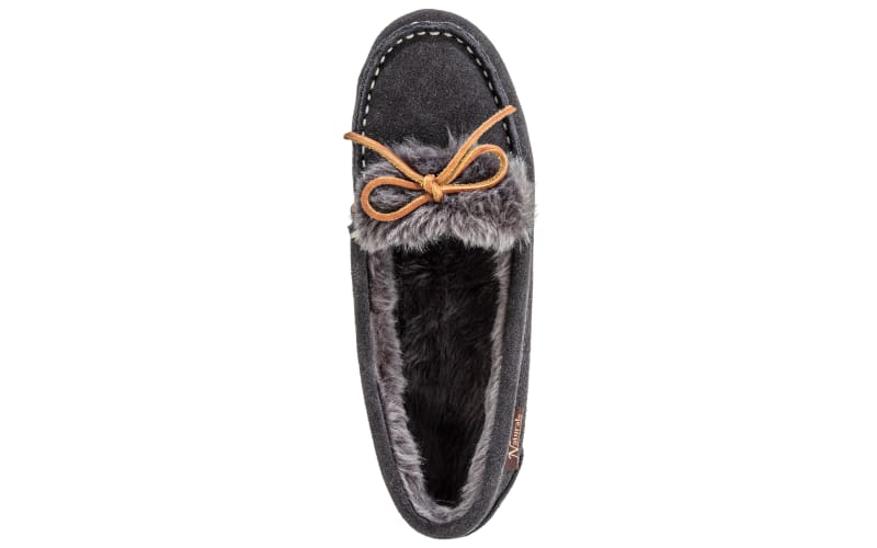 Natural Reflections Fur Lined Suede Moccasins for Ladies
