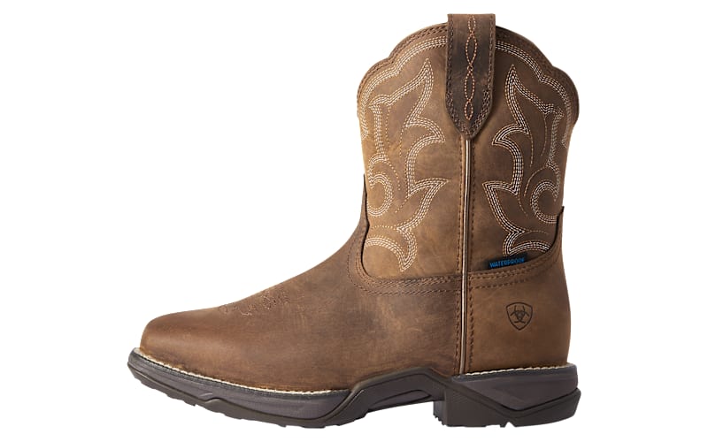 Semi new Ariat Anthem Shortie II Waterproof Western Boot WOMAN in BROW SZ 7.5 B