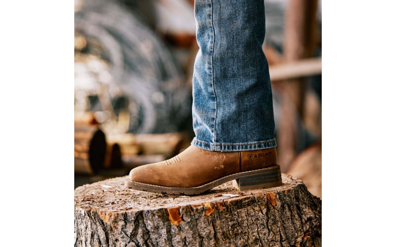 Ariat Women's Round Up Patriot Western Boots - Distressed Brown