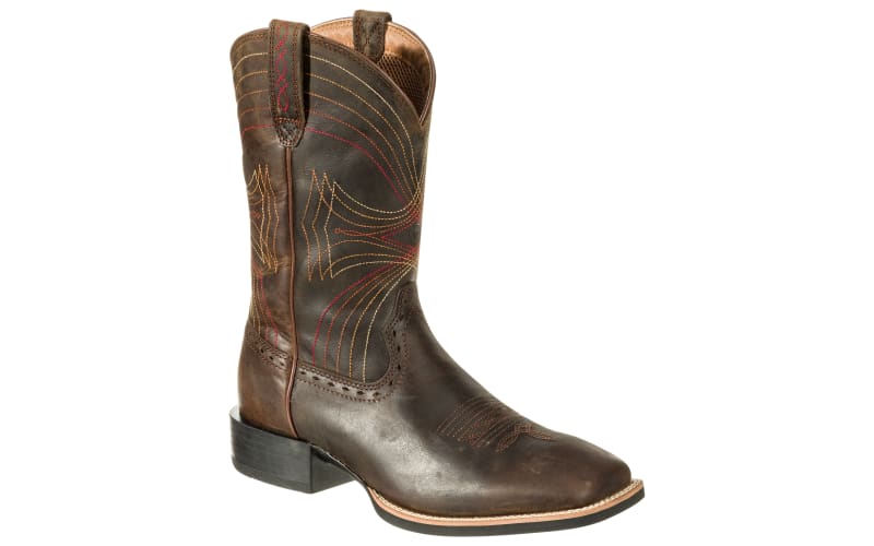 Ariat Sport Wide Square Toe Western Boots for Men | Cabela display picture 1