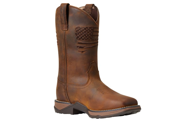 Bottines Cowboy Ariat Pour Femme - Cuir Rouge - Taille 6M (38) - Occasion