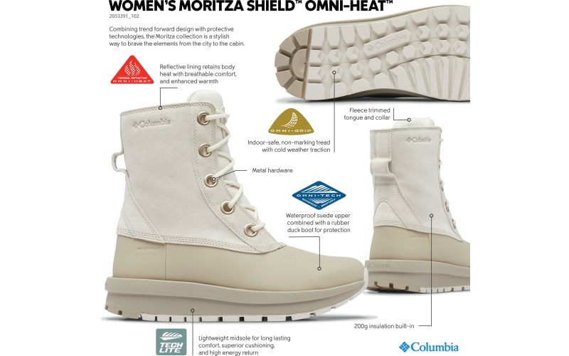 Columbia Moritza Shield Insulated Waterproof Duck Boots for Ladies