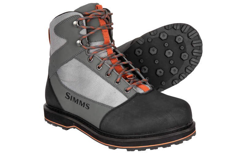 Mens Wading Boots Fly Fishing Wading Shoes with Anti-Slip Rubber Sole Black/Grey / 13