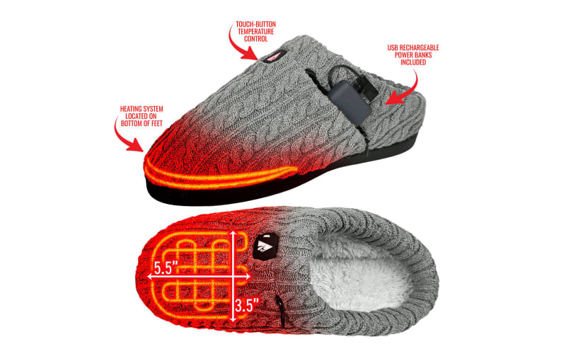 Rechargeable heated slippers top