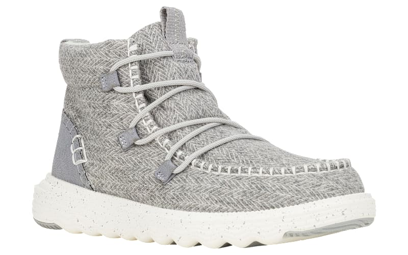 HeyDudeWomen_sReyesBootlightGr  Hey Girl Light Grey Suede Ankle Bootie display picture 1