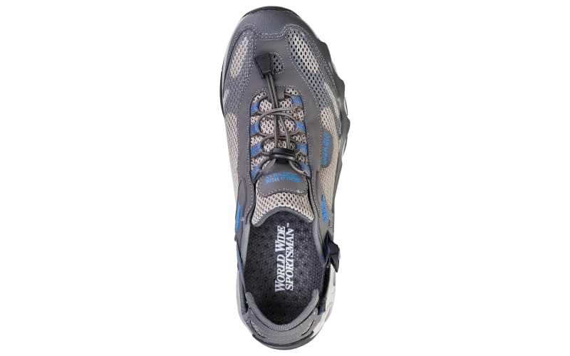 World Wide Sportsman Water‎ Hiking Shoes Sandals Quick Lace Gray Blue World Wide Sportsman Oasis III Water Shoes - Grey/Turquoise  main image 4