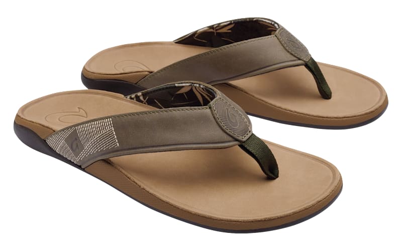 OluKai Tuahine Leather Beach Sandals for Men | Cabela display picture 1