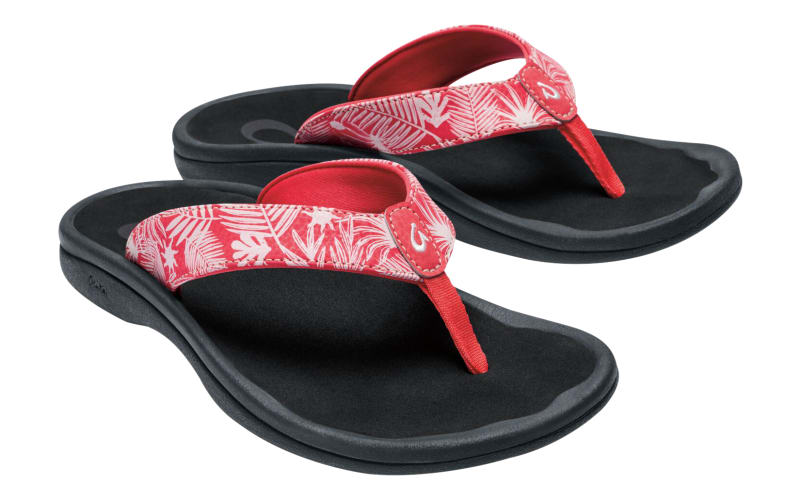 OLUKAI Ohana Black Synthetic Thong Women's Flipflops Sandals Sz 9