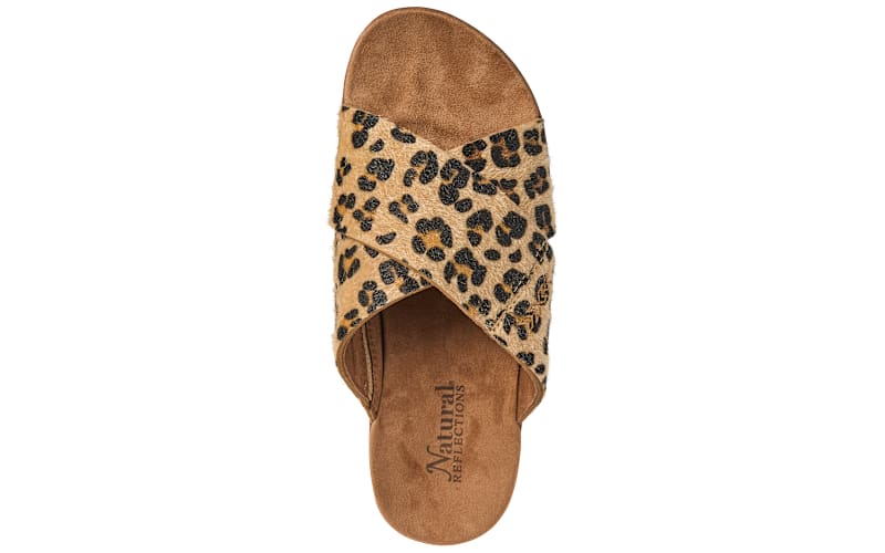 Natural Reflections Wren Cross-Strap Faux Calf Hair Sandals | Cabela's