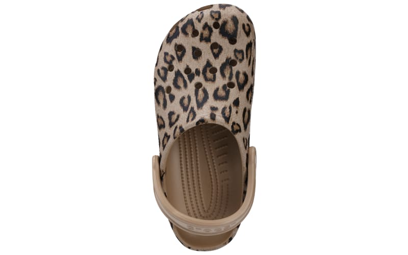 Leopard crocs cheap with fur inside