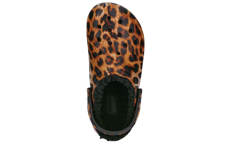 Leopard lined crocs best sale