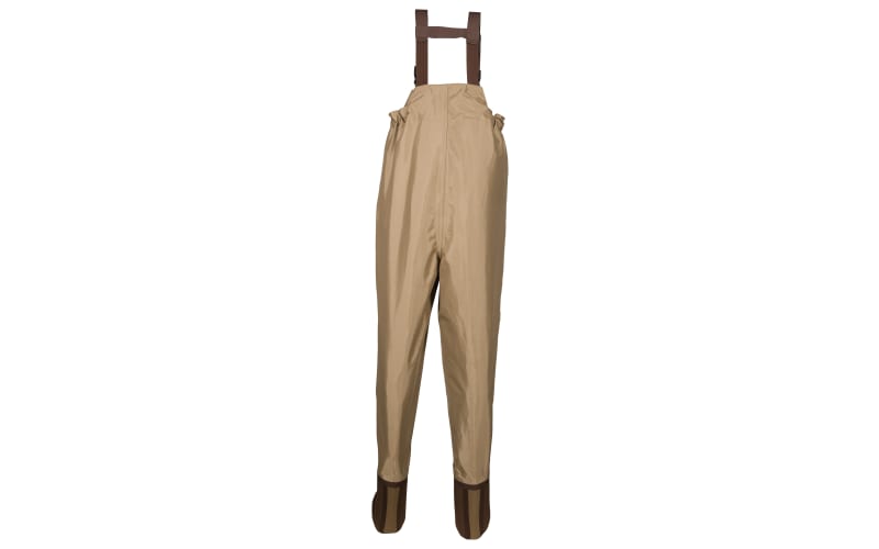 White River Fly Shop Three Fork Stocking-Foot Chest Waders for Men - Light Brown - Large Regular