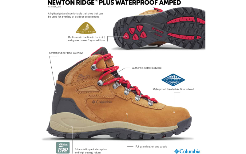 Columbia Men's Newton Ridge Plus Ii Waterproof Hiking Shoe 9.5