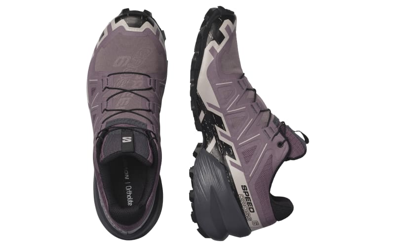 Salomon Speedcross 6 GTX shoes in Burgundy and Beige [L47302100] 