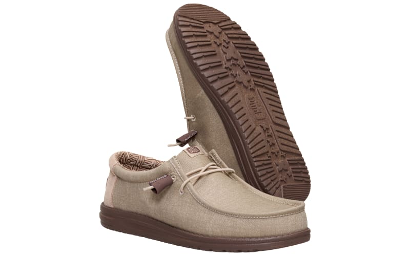 HEYDUDE Men’s Wally Stretch Canvas Loafers (Color:Nut) Hey Dude Men main image 3