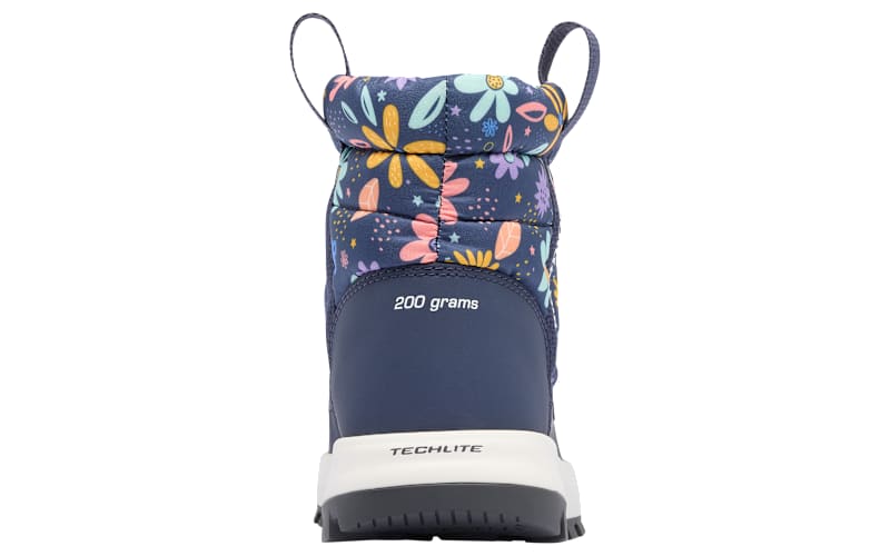 Columbia Snowtrot Mid Boots for Kids - Black/Sea Salt - 6 Kids