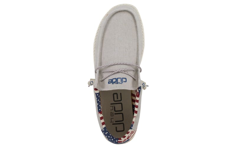 Hey Dude Wally Off-White Patriotic Shoes