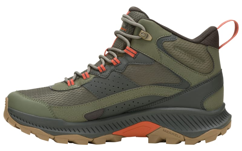 Merrell Men’s Green and Orange Trail Mid Hiking Boots, Size 11 Merrell Speed Strike 2 Men main image 4
