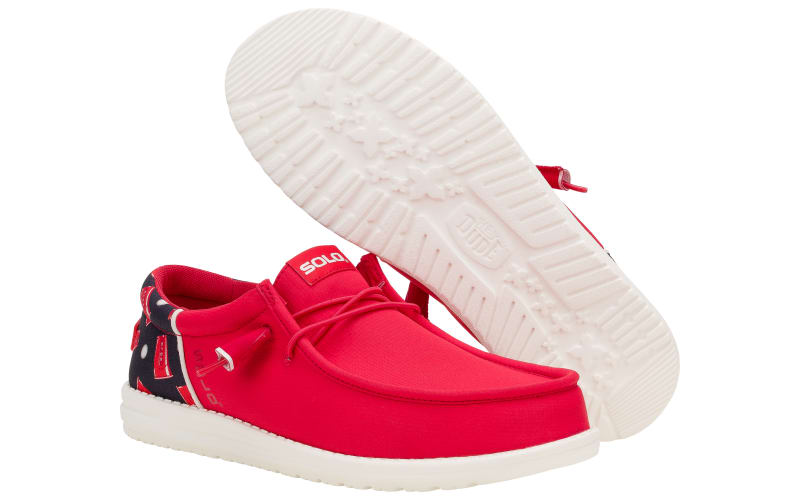 Hey Dude Wally‎ Funk Solo Cup Shoes Sz 10 Red Slip On Casual Loafer Worn 2 Times HEYDUDE Red Solo Cup Wally – Tradehome Shoes main image 3