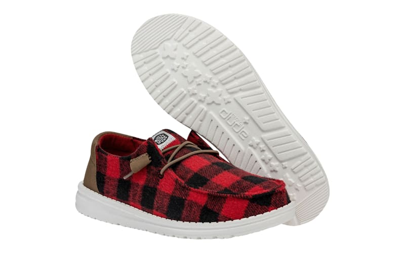 HEYDUDE Wendy Buffalo Plaid Casual Shoes for Ladies Mack's