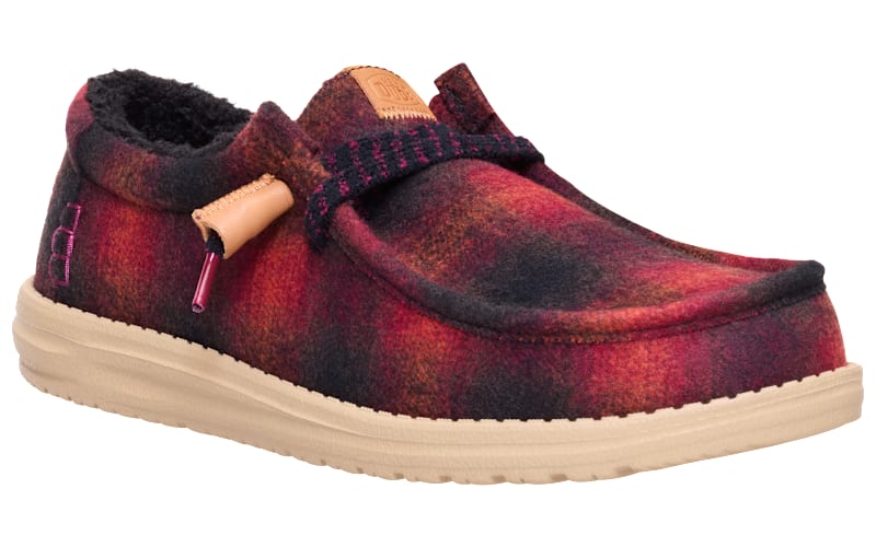 HEYDUDE Wally Plaid Cozy Casual Shoes for Men | Cabela display picture 1