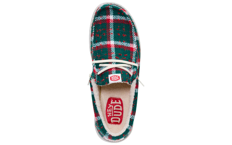 HEYDUDE Wally Confetti Plaid Cozy Shoes for Men | Bass Pro Shops display picture 1