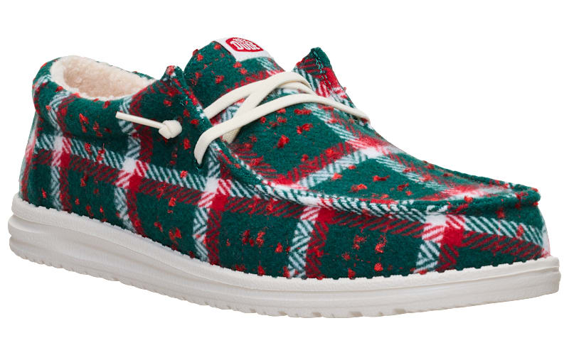 HEYDUDE Wally Confetti Plaid Cozy Shoes for Men | Bass Pro Shops display picture 2