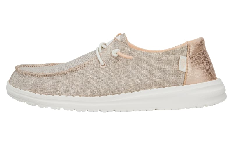 HEYDUDE Wendy Metallic Sparkle Casual Shoes for Ladies