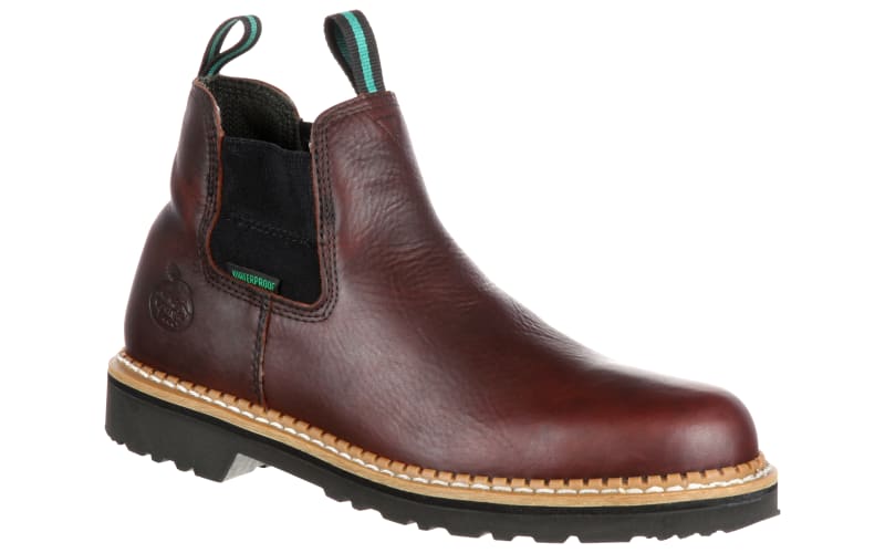 Georgia Giant High Romeo Mens 9.5 W Dark Brown Leather Firm Toe Work Boots New Georgia Giant Men main image 2