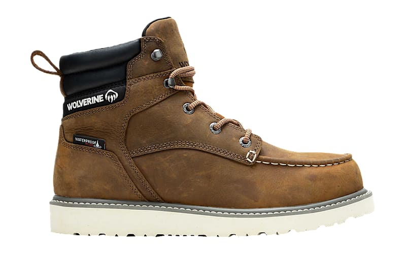 Wolverine Trade Wedge Waterproof Moc Steel-Toe Work Boots for Men