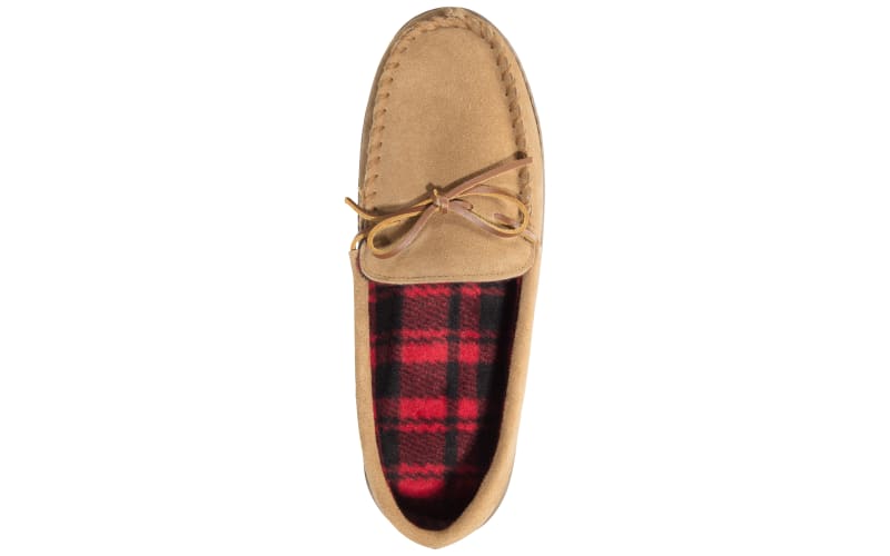 Mens fleece lined moccasin slippers 2025
