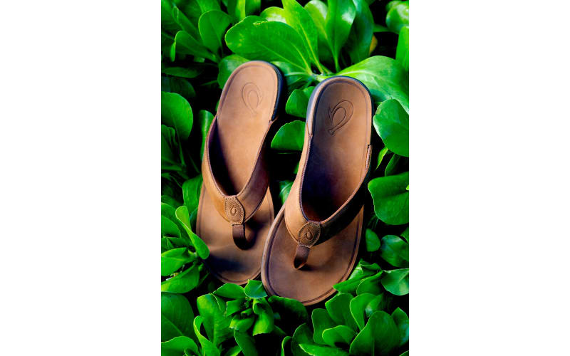 Tuahine Men's Waterproof Leather Beach Sandals - Toffee
