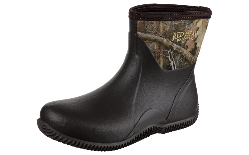 RedHead Men\'s Brown and Black Rain Boots RedHead Camo Utility Waterproof Rubber Boots for Men - Brown  main image 2