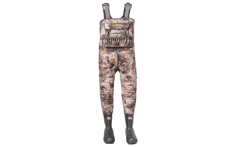 Men's 3-Layer Chest Camo Breathable Fishing Waders with Belt