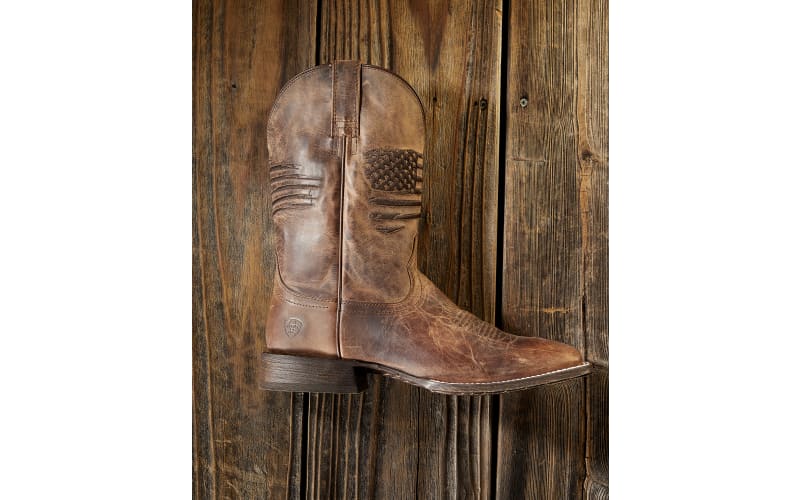 Ariat men's camo patriot western boots top