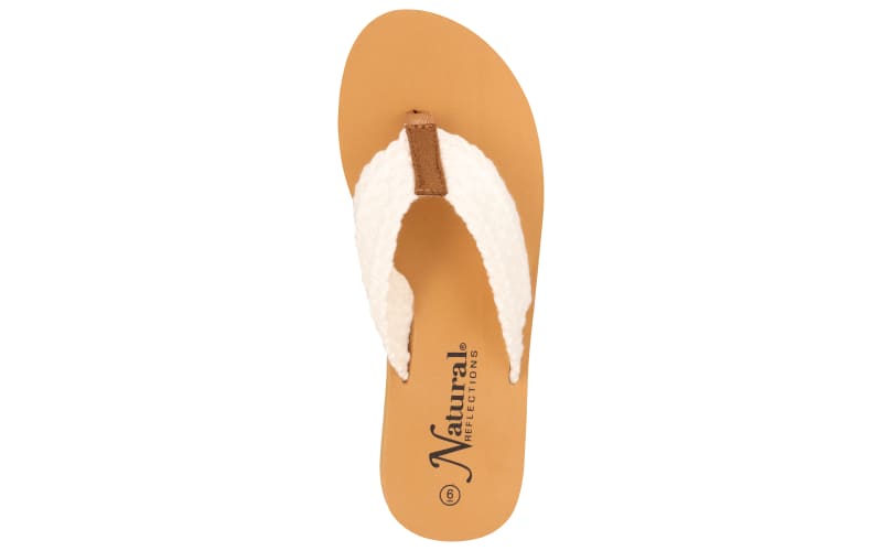 Natural reflections flip flops shop