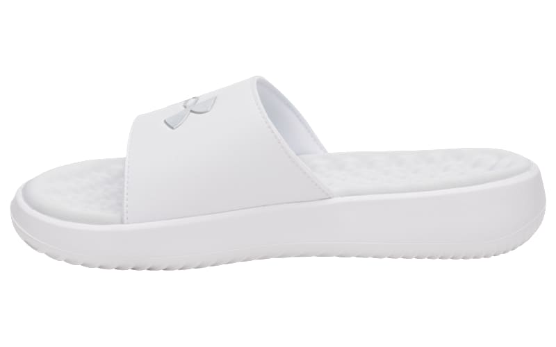 Under Armour White Slide Sandals with Light Gray Logo s-l400.jpg main image 4