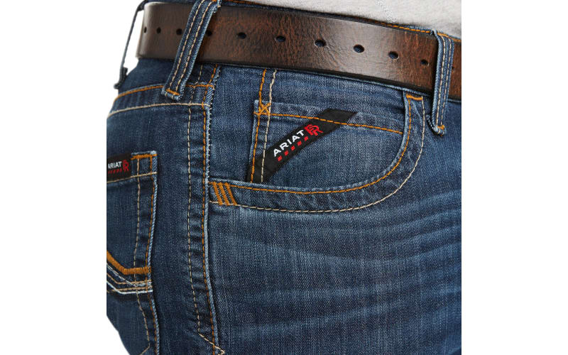 Ariat Men's FR M4 Low Rise Stretch DuraLight Jett Boot Cut Jeans