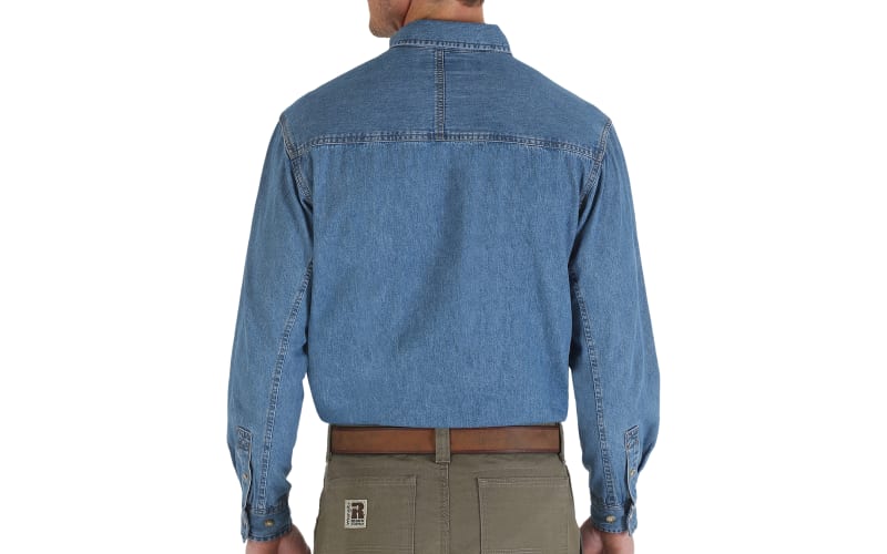 RIGGS WORKWEAR by Wranglar リッグス デニムシャツ Men's Wrangler Riggs Relaxed Fit Denim Work Shirt | Work