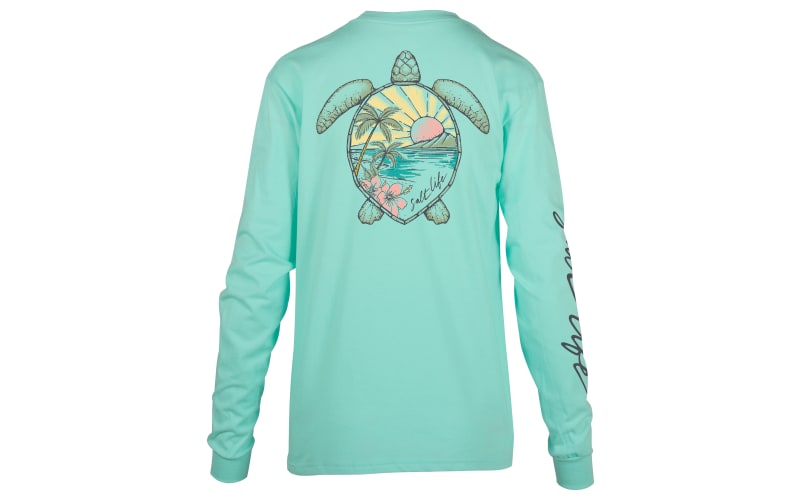 Salt Life Turtle Sunset Long-Sleeve T-Shirt for Ladies