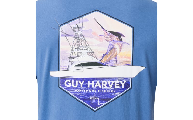 Guy Harvey Saltwater Sails Short-Sleeve Pocket T-Shirt for Men