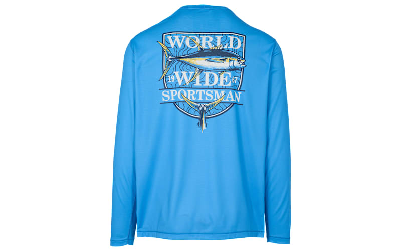 Chemise De Pêche World Wide Sportsman – Bleu Aqua – Manches Longues – Taille XL