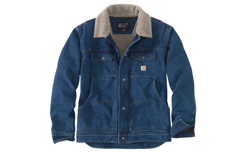 Carhartt Relaxed-Fit Sherpa-Lined Denim Jacket for Men | Cabela's