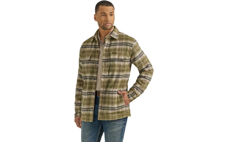 Wrangler Quilted-Lining Flannel Shirt Jacket for Men | Bass Pro Shops