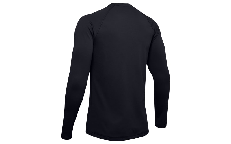 Under Armour Gray Thermal Shirt Mens M Crewneck Coldgear Logo