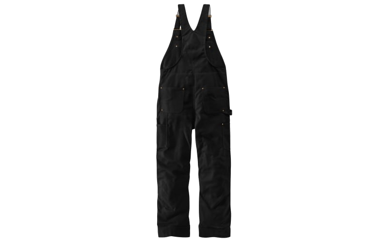 Carhartt Men's 105470 Factory 2nd Loose Fit Firm Duck Insulated Biberall Black 2XL- Short
