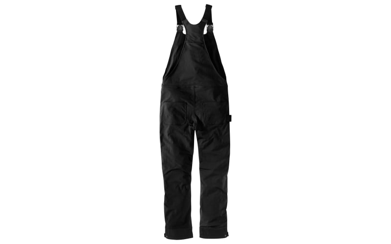 Carhartt Loose Fit Firm Duck Men's Insulated Bib Overalls, Black Medium Tall